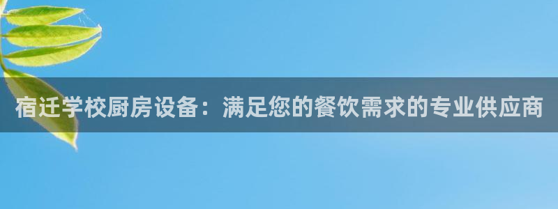 尊龙d88手机版下载：宿迁学校厨房设备：满足您的餐饮需求的专